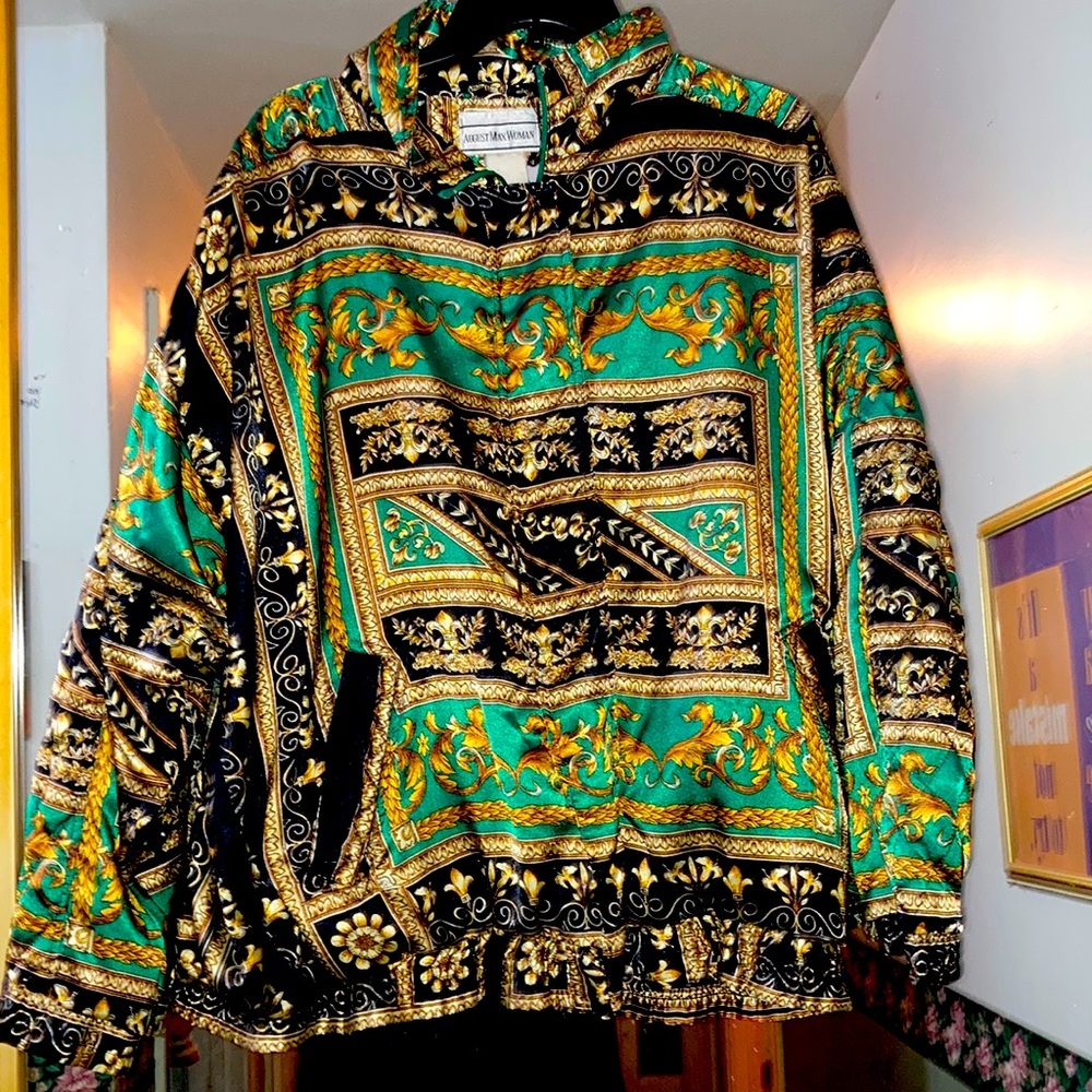 Vintage button up and zip up jacket